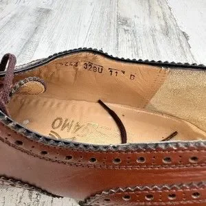 Salvatore Ferragamo Firenze Oxford Brogue Dress Shoes Men\'s 11B English Tan Salvatore Ferragamo | Shoes | Salvatore Ferragamo Firenze  main image 3
